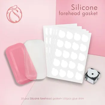 

10pc Lash Stickers Pad Silicone Graft Eyelashes Extension Tray Stand Pallet Pad Forehead Sticker Pad Silicone Transparent Holder