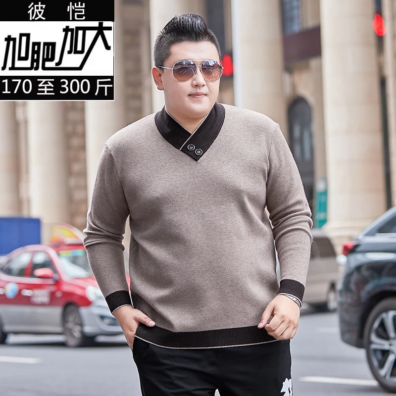 10XL 8XL 6XL Осень Зима теплые шерстяные свитера повседневные хитовые Цветные Лоскутные пуловеры с v-образным вырезом мужской брендовый приталенный хлопковый свитер