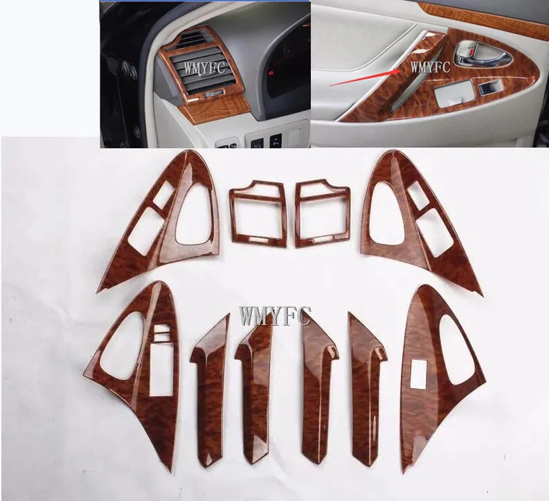 Дерево ABS хром автомобиль все виды интерьерных аксессуаров Накладка для TOYOTA Camry 2006-2011 Автомобильный Стайлинг авто аксессуары