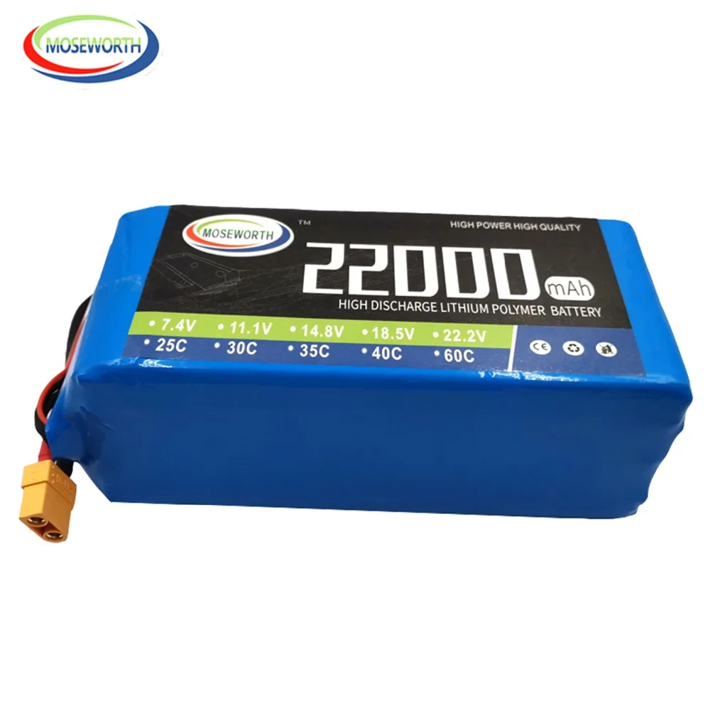 Новые батареи 6S 22,2 V 22000mAh 25C RC LiPo батарея для RC Дрон Вертолет Самолет лодка автомобиль RC модель 6S Литий-Полимерный Аккумулятор AKKU