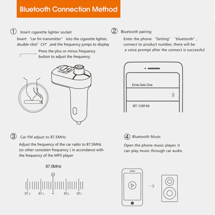 Автомобильный fm-передатчик Bluetooth плеер двойной USB зарядка беспроводной MP3-плеер SP99