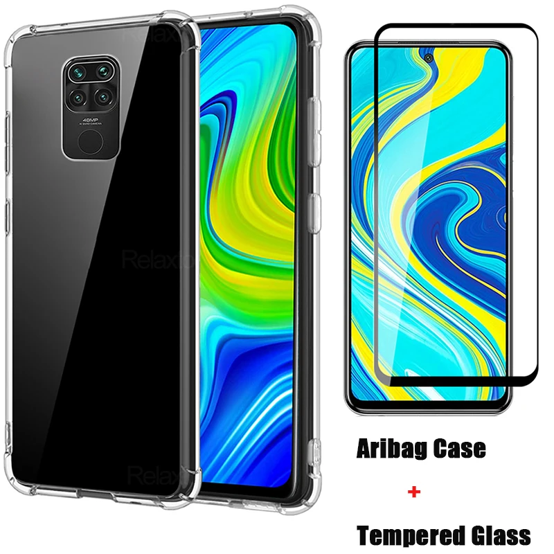 Case+Glass for Redmi note 9