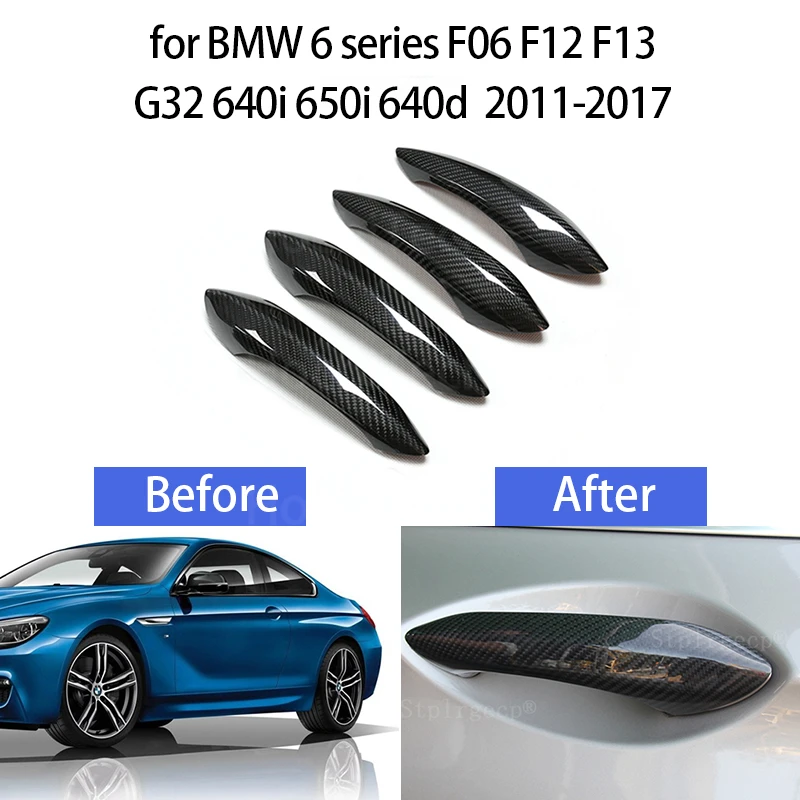 

Car Styling Real Carbon Fiber Outer Door Handle Cover for BMW 6 Series F06 F12 F13 G32 640i 650i 640d 2011-2017