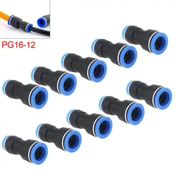 

10PCS 16MM 12MM PG16-12 Plastic Straight Through Quick Connector Pneumatic Insertion Air Tube