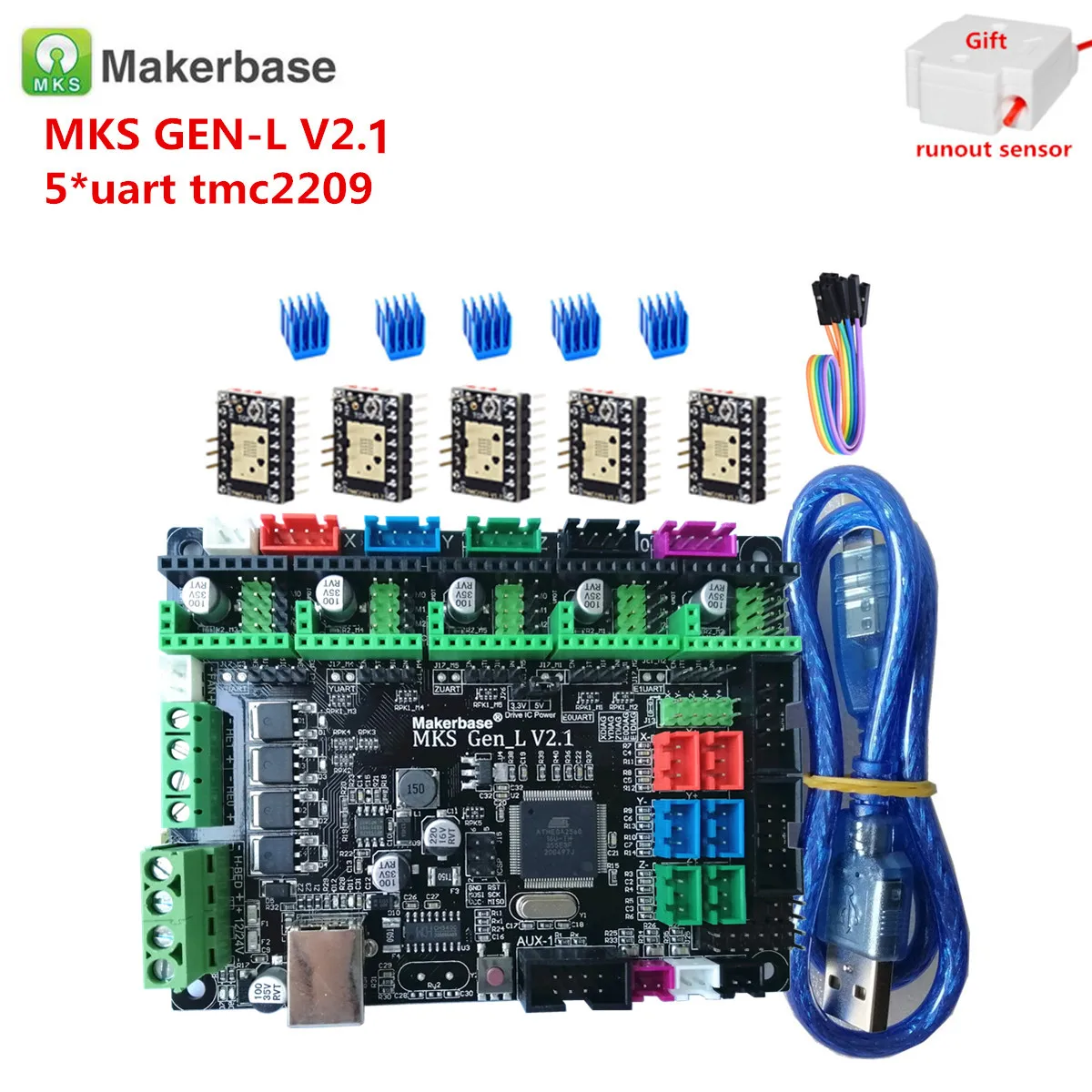 Makerbase оригинальный MKS GEN L V2.1 3D Карточки Принтера системная плата управления