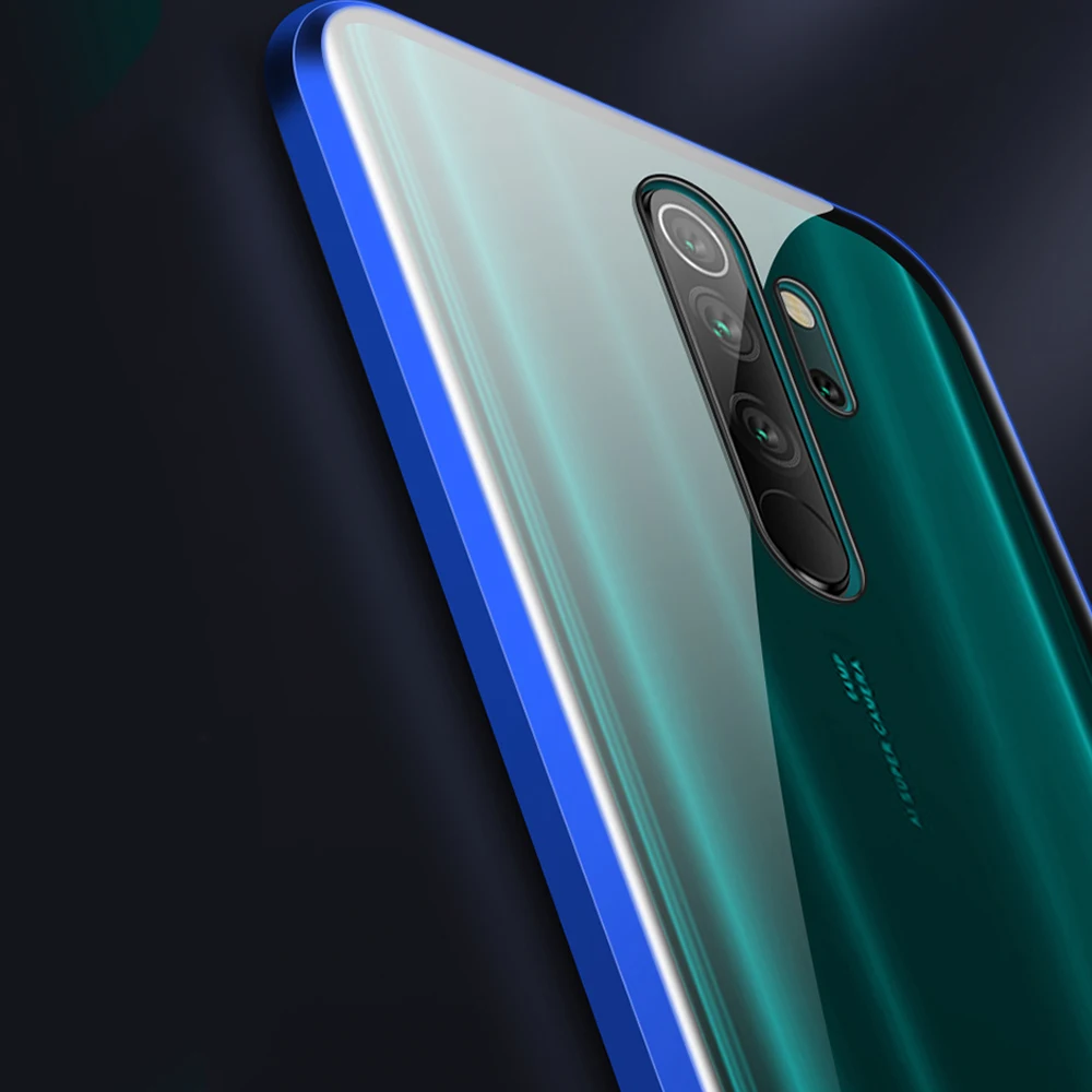 Для Xiaomi Redmi Note 8 Pro Чехол с двойным закаленным стеклом чехол 360 полная защита чехол для телефона для Redmi Note 8 бампер магнитный зажим
