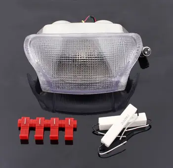 

Motorcycle LED Integrated Turn Signals Tail Light For Triumph Speed Triple 1997-2001 Daytona 995 1999-2001 595 1997-1998 Clear