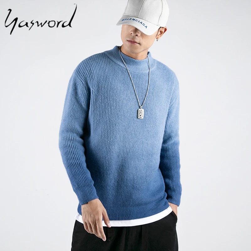 Yasword Men Sweater Sweatshirt Sweatcoat Woolen Pullover Stripes Man Tops Winter Autumn Clothes Male Clothing