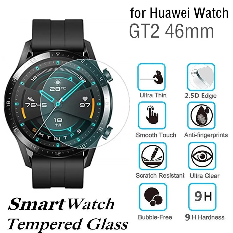 10 шт. закаленное стекло для Huawei Watch GT 2 46 мм защитная пленка экрана смарт часов d38.5