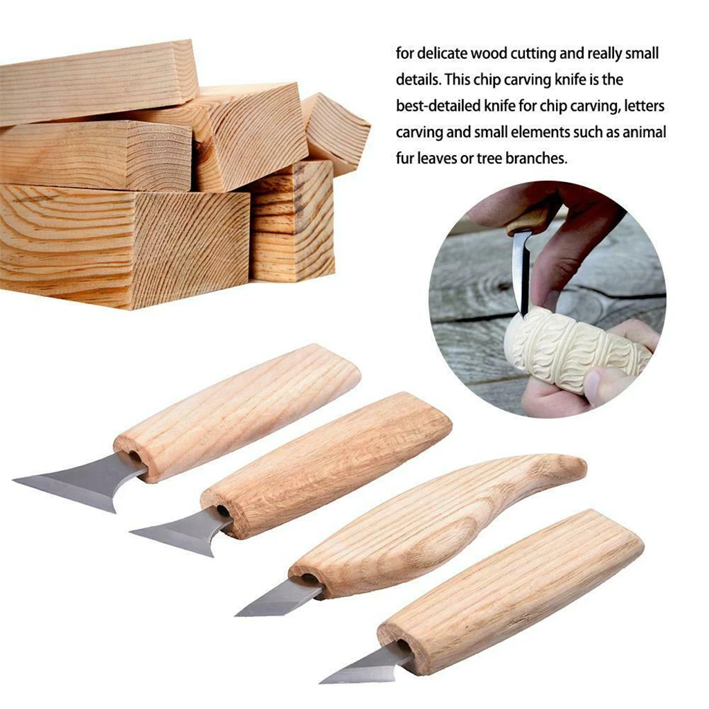 7pcs Wood Carving Cutter Sharpen Skin Sculpture Hand Tools Gifts for Beginner