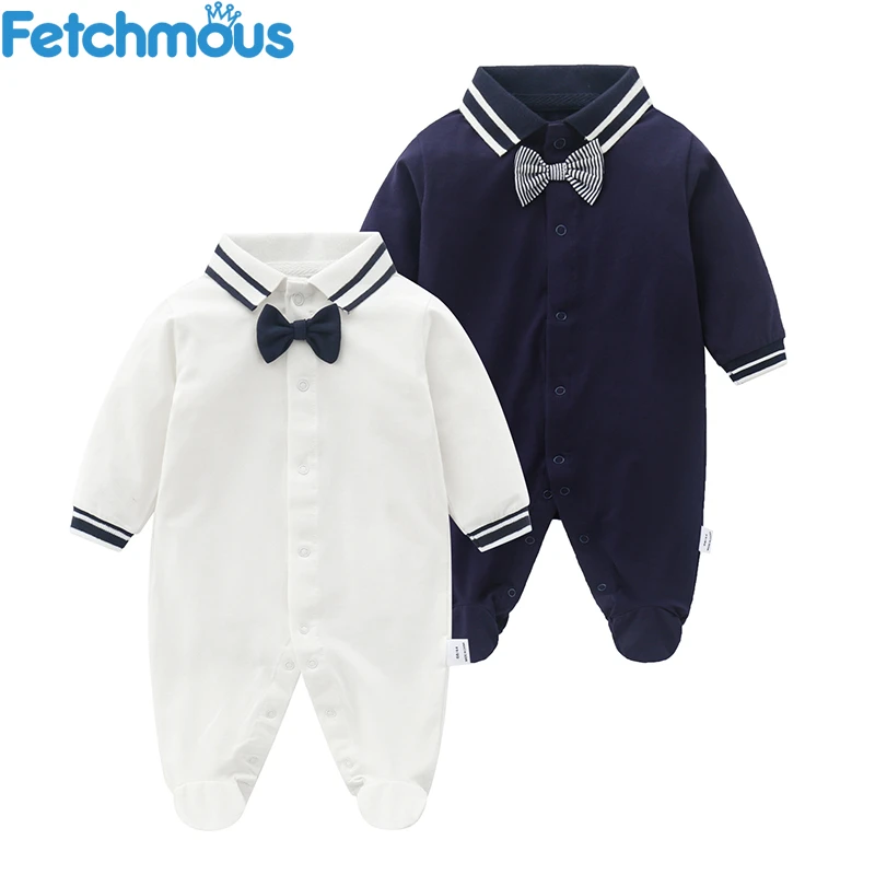 Fashion Baby Boy Gentleman Romper With Bow Tie 21 Autumn Toddler Cotton Clothes Ropa Para Bebe Boy Newborn Photography Outfits Rompers Aliexpress