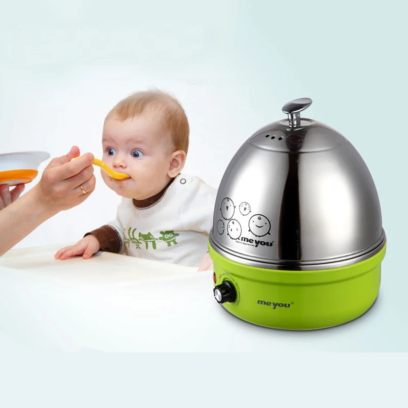 All Stainless Steel Electric Egg Cooker With Auto Shut Off Steamer Pot