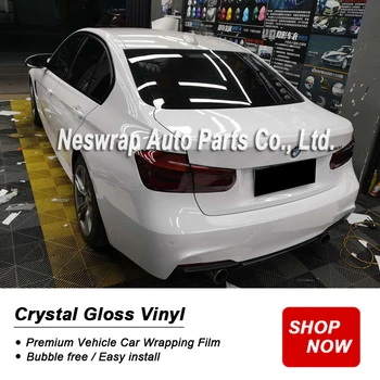 

premium Gloss white Vinyl Wrap Film white Glossy Vinyl Car Wrap white Wrapping Bubble Free high stretching easy install