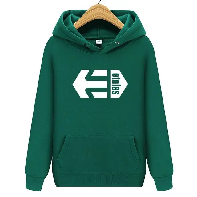 Бренд Etnies, мужские толстовки с длинным рукавом, повседневные толстовки с буквенным принтом Etnies, Мужская Флисовая модная Толстовка в стиле хип-хоп, мужская Толстовка s - Цвет: green2
