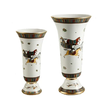 

CREATIVE EUROPE CERAMIC LARGE FLOWERS VASE HOME DECOR CRAFTS ROOM DECORATION OBJECTS LIVING ROOM LARGE VASE PORCELAIN SCULPTURE