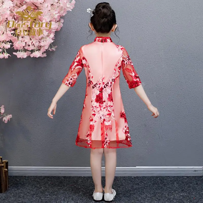 Платье для мамы и дочки, Cheongsam для мамы и дочки,, вечерние платья для мамы и дочки, одинаковые комплекты для семьи, Qipao J277