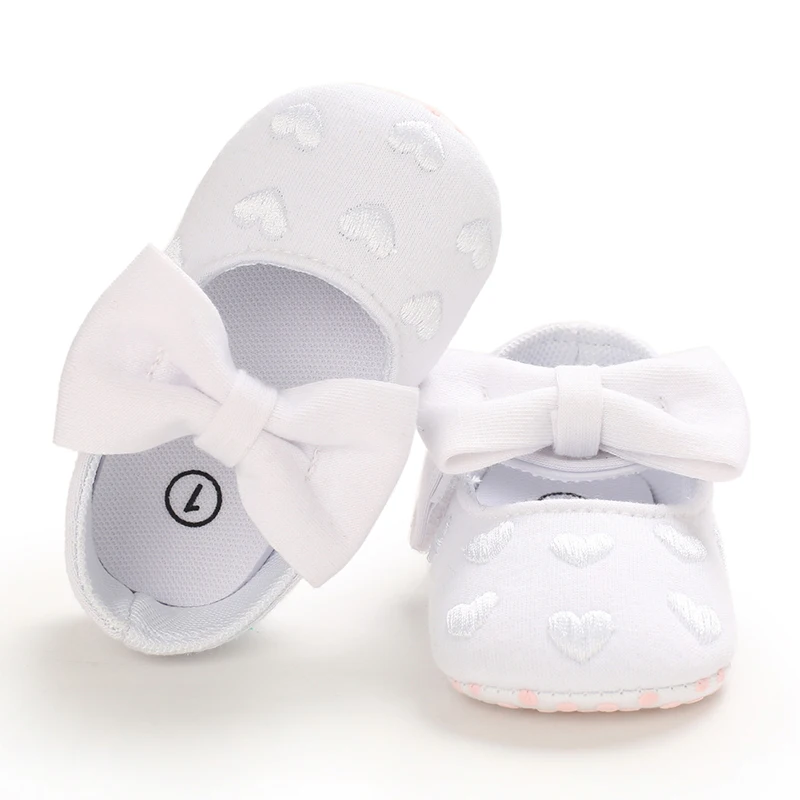 Baby Girl Cotton Shoes Retro Spring Autumn Toddlers Prewalkers White Cotton Baptism Shoes Infant Soft Bottom First Walkers 0-18M - 5