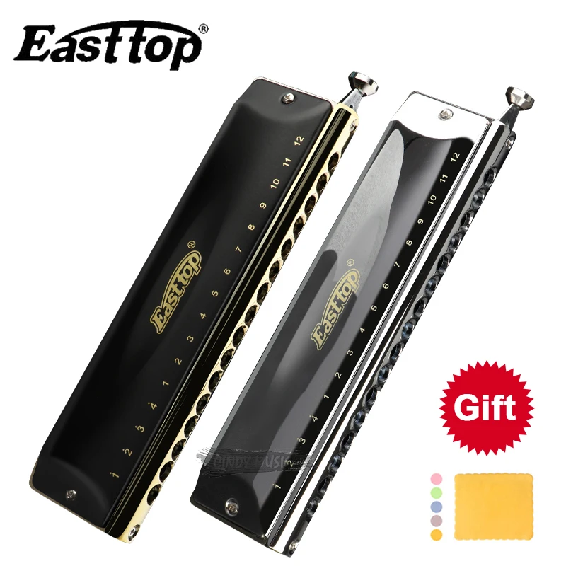 Профессиональная Хроматическая гармоника Easttop с 16 отверстиями 64 тона ротовая