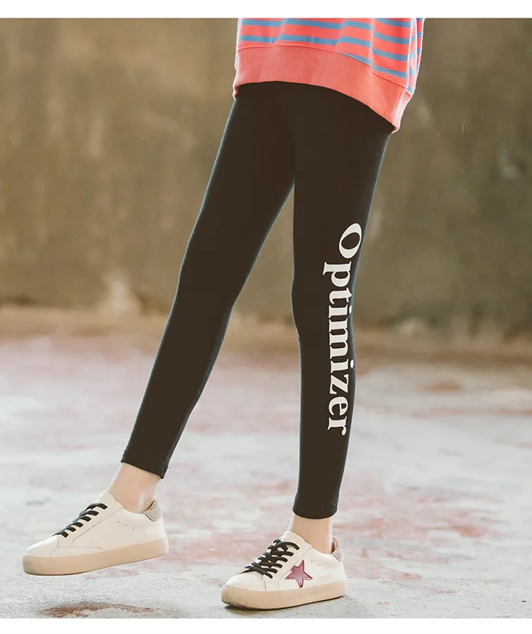 teen girls leggings 2019spring and autumn clothes girls pants letters stretch children sports leggings girls kids trousers