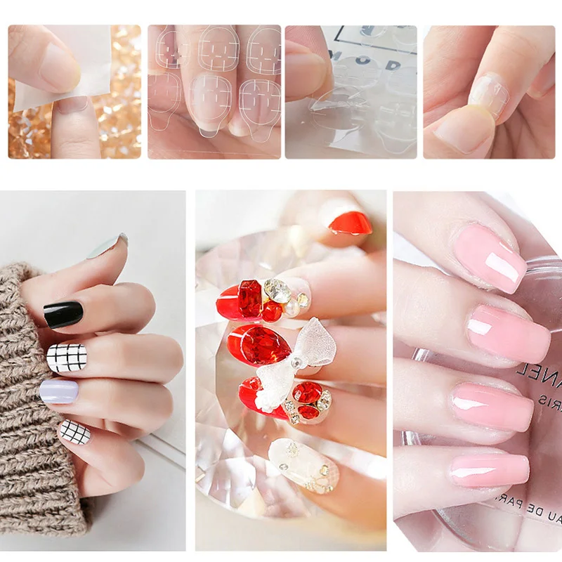 Transparent Double Side Self Adhesive Stickers Clear Nail Tabs False Nail Art sticker manicure tools,nail stickers,nail art tools,nail art decoration
