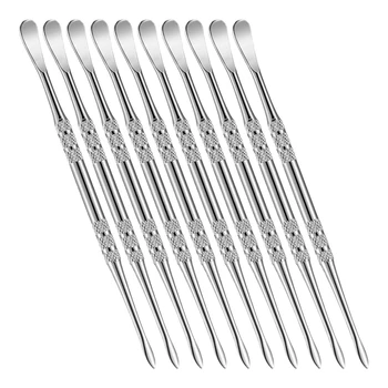 

10 Packs Wax Carving Tool 4.75 Inch Wax Tool Carving Tool Silver Stainless Steel Tool Spoon