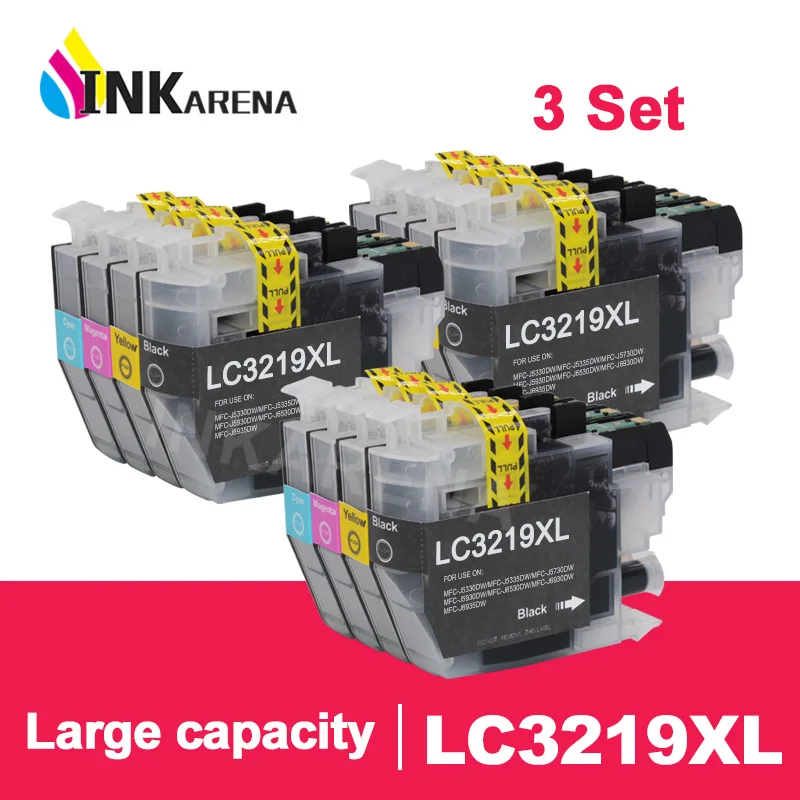 INKARENA 3 набор для Brother LC 3219 совместимый чернильный картридж LC3219 MFC-J5930DW MFC-J6530DW MFC-J6930DW