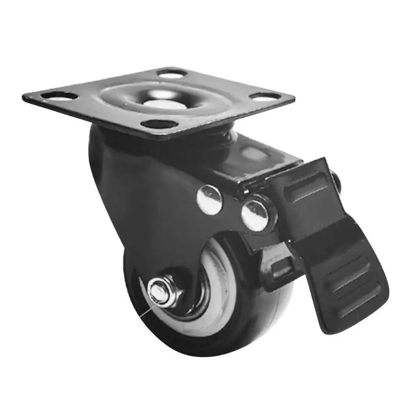 Replacement Caster Wheels Brake Function Safety and Reliability Durable Furniture Hardware for Chair Tea Table Plant Shelf