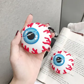 

Terror eyeball Headphone Case For AirPods 1 2 pro Charging Box Soft Silicone Wireless Bluetooth Earphone Protective Cover Coque