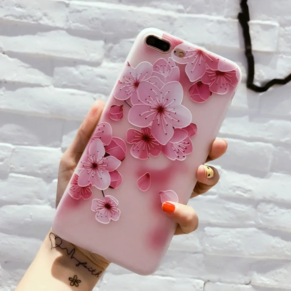 浮雕花朵手机壳iphone 华为 vivo 10