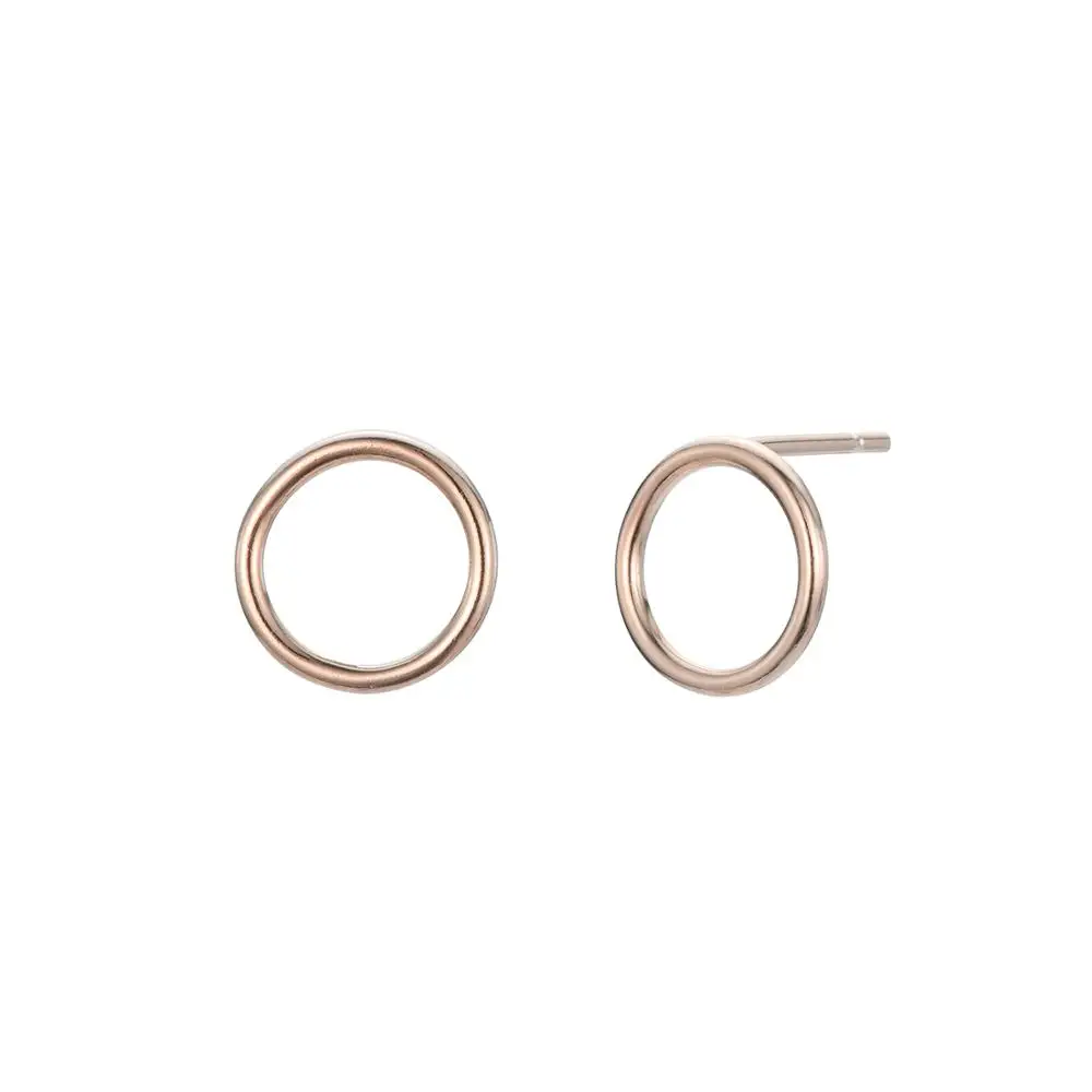 Rose Gold Laramoi, модные женские серьги, кольцо, вечерние, свадебные, металлические серьги, массивные, для девушек, Круглые, ювелирное изделие - Окраска металла: Rose Gold