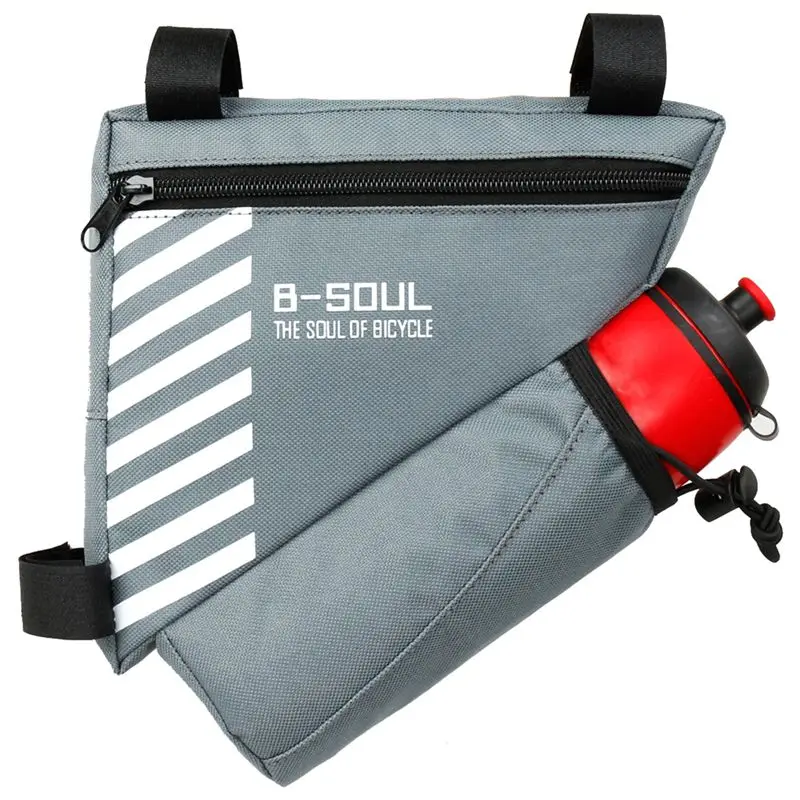 B-SOUL велосипедная треугольная сумка для велосипеда, передняя рама, сумка для велоспорта, верхняя труба, Сумка с карманом для бутылки с водой, Аксессуары для велосипеда