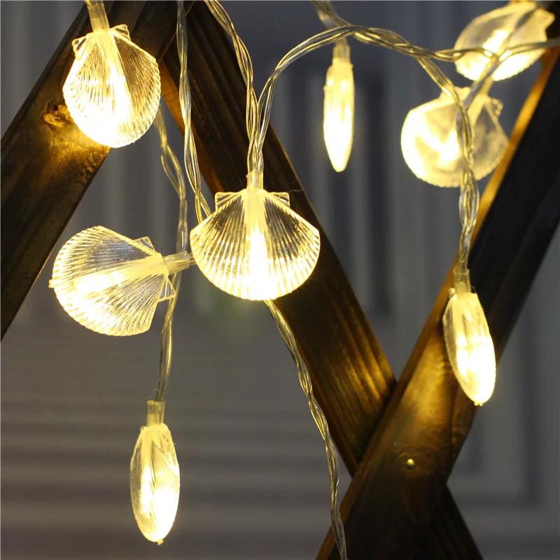 

New Style Lighting Chain LED Colored Lamp Christmas Lights Festival Decorations Shell Lighting Chain Party Decoration Lamp