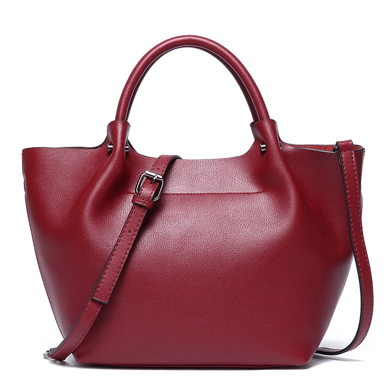 Брендовые дизайнерские натуральная кожа большие сумки-шопперы для женщин воловья кожа винтажные сумки через плечо мягкие сумки-мессенджеры красные сумки