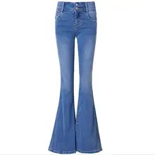 Джинсы с высокой талией, большие размеры, свободные винтажные женские джинсы, джинсы с карманами, женские с высокой талией, повседневные ботинки, укороченные джинсы