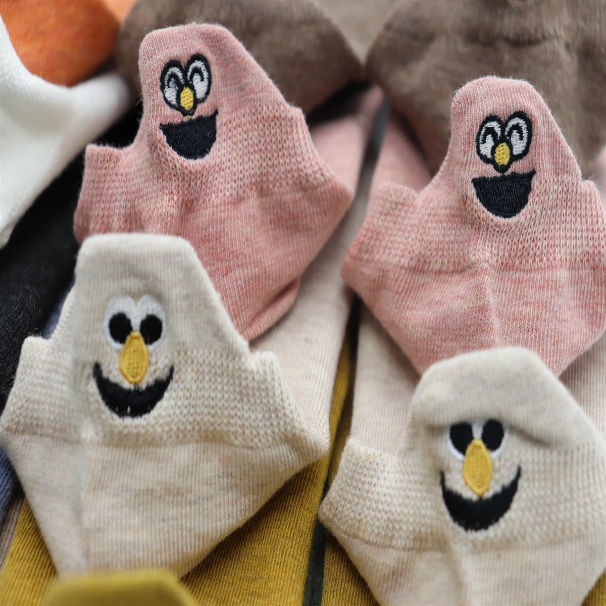 3 пары женских носков с вышивкой, женские носки из хлопка Harajuku Happy, забавные Женские носочки, рождественские подарки, Размеры 35-40
