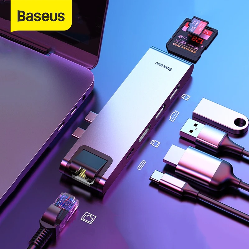 USB хаб Baseus Type C RJ45 HDMI для MacBook Pro Air|USB-хабы| |