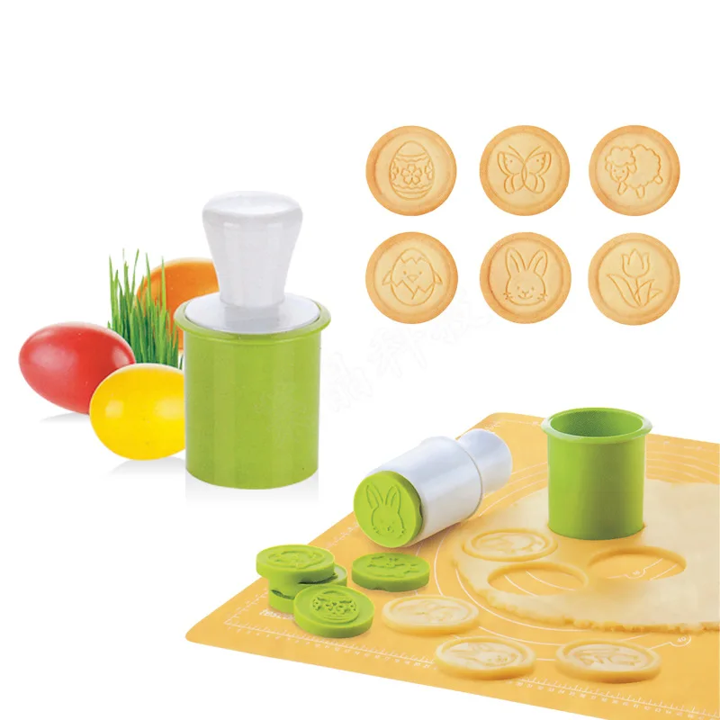 Christmas Silicone Biscuit Seal Mold Set DIY Mooncake Embossing Cookie Cartoon Animal Model Cookie Mold Bakery Baking Tools