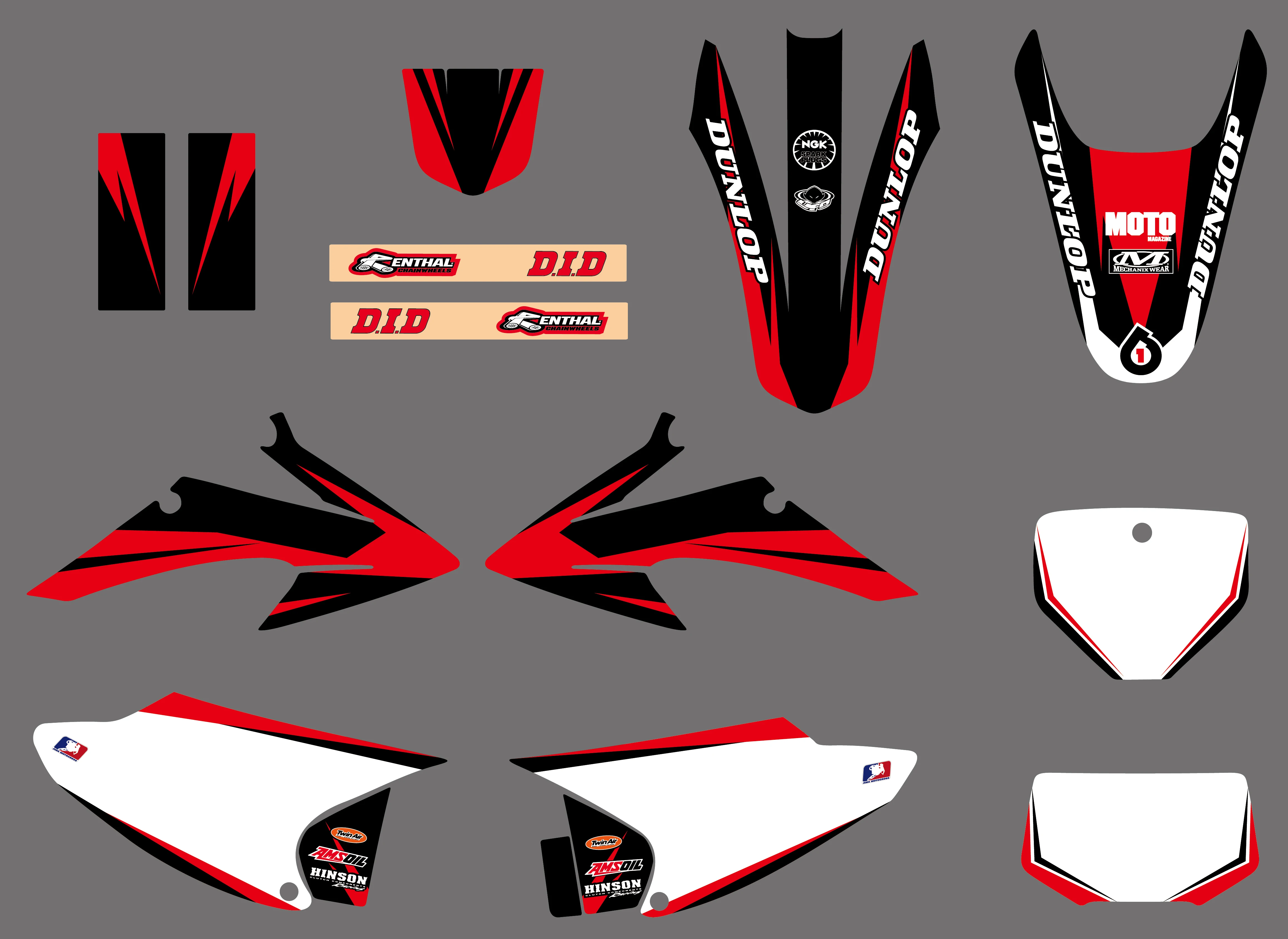 Team Graphics Background Decal For Honda CRF150 CRF230 CRF150F CRF230F 2003-2007