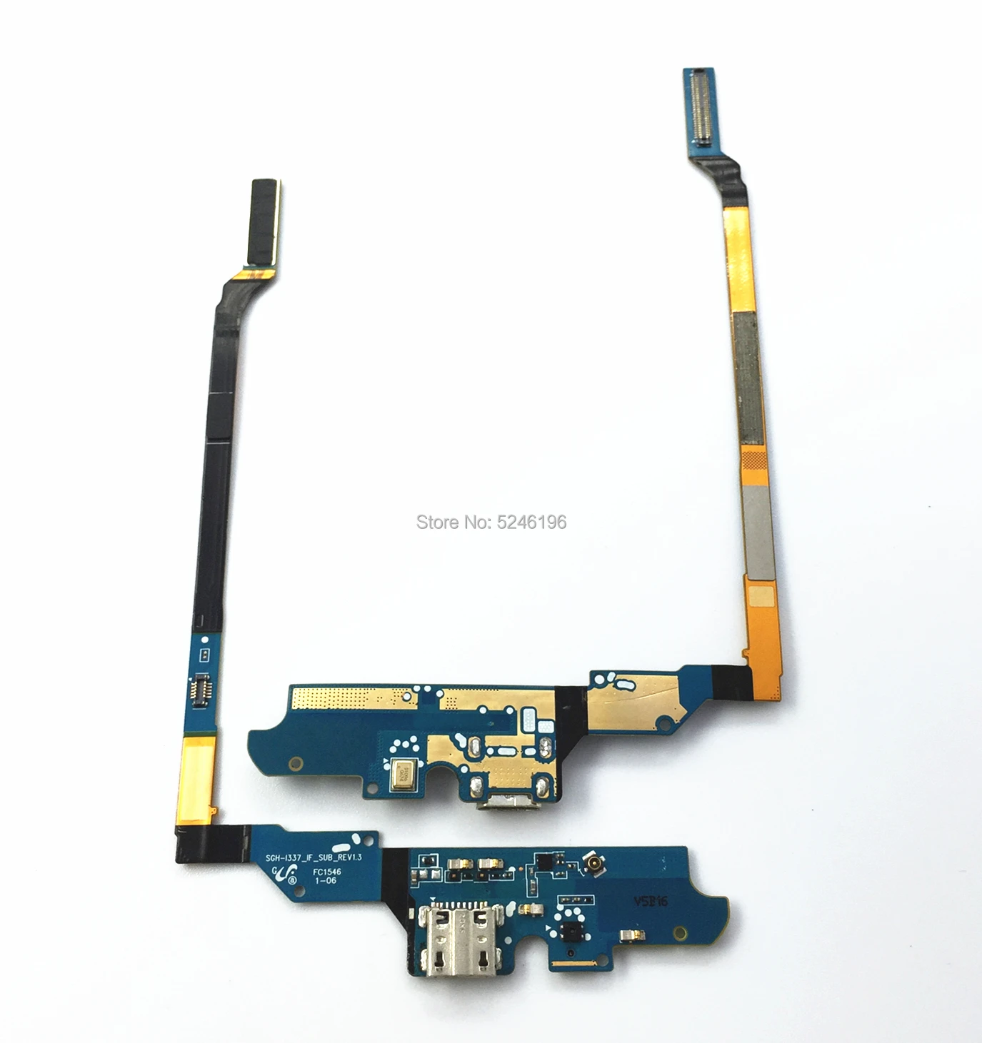 1 шт., оригинальная USB зарядная плата, разъем для зарядки, док-станция, гибкий кабель для samsung Galaxy S4 i9500 M919 I337 i9505, запчасти для микрофона