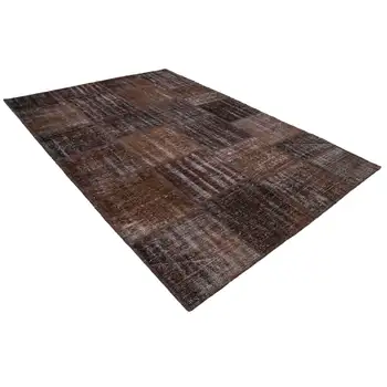 

210x300 Cm Brown Handmade Patchwork Rug-7x10 Ft