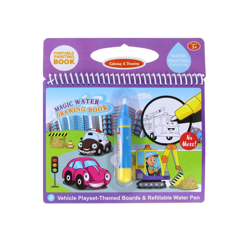 

4 sheets/set Magic Water Drawing Book Coloring Book Doodle & Magic Pen Painting Drawing Board For Kids Toys Birthday