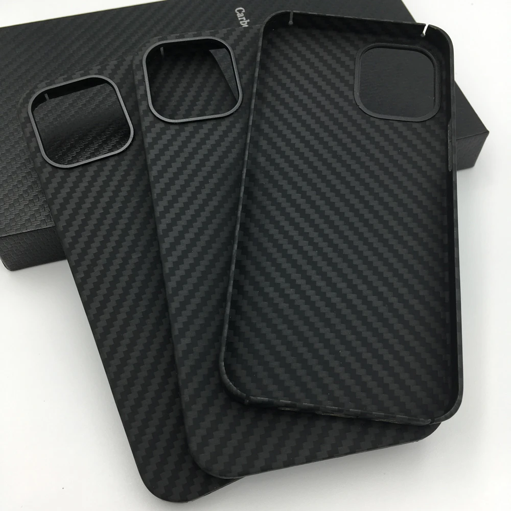 Real Carbon Fiber Phone Case for iPhone 12 Pro Max Ultra Thin Anti-fall Carbon Fiber Hard Cover Cases for iPhone 12 Mini iphone 12 pro max leather case