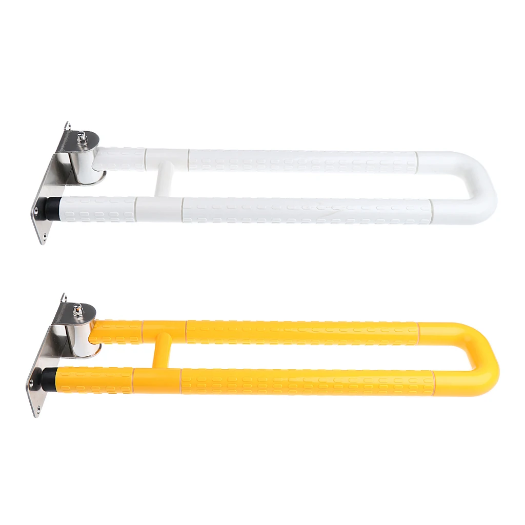Toilet Grab Bar Handicap Rail Flip-Up Bathroom Stainless Steel Safety Handrail, Stainless Steel