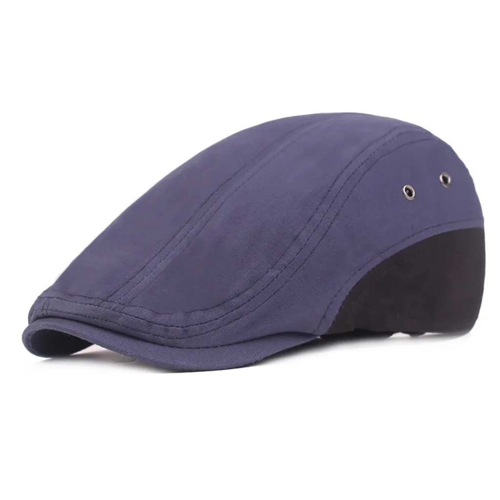 Женский Мужской Хлопковый берет для гольфа, кепка для вождения, плоская кепка, повседневная Кепка Утконос, регулируемая шапка для вождения, T823