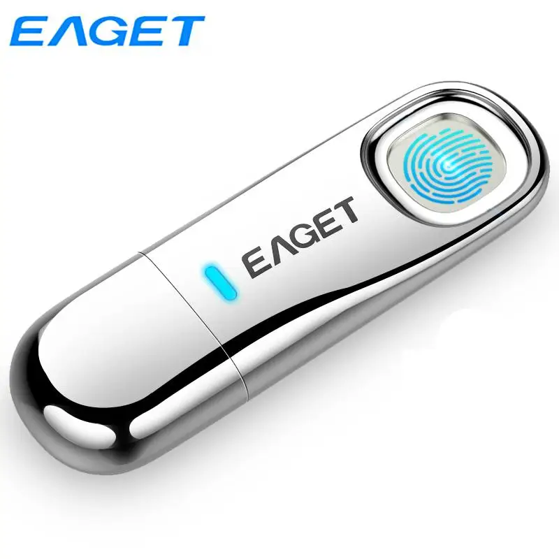 US $28.40 Eaget Fingerprint Recognition USB 30 Flash Drive 128GB Pendrive 64GB Privacy Encrypted Pen Drive 32GB Top Security USB Drive