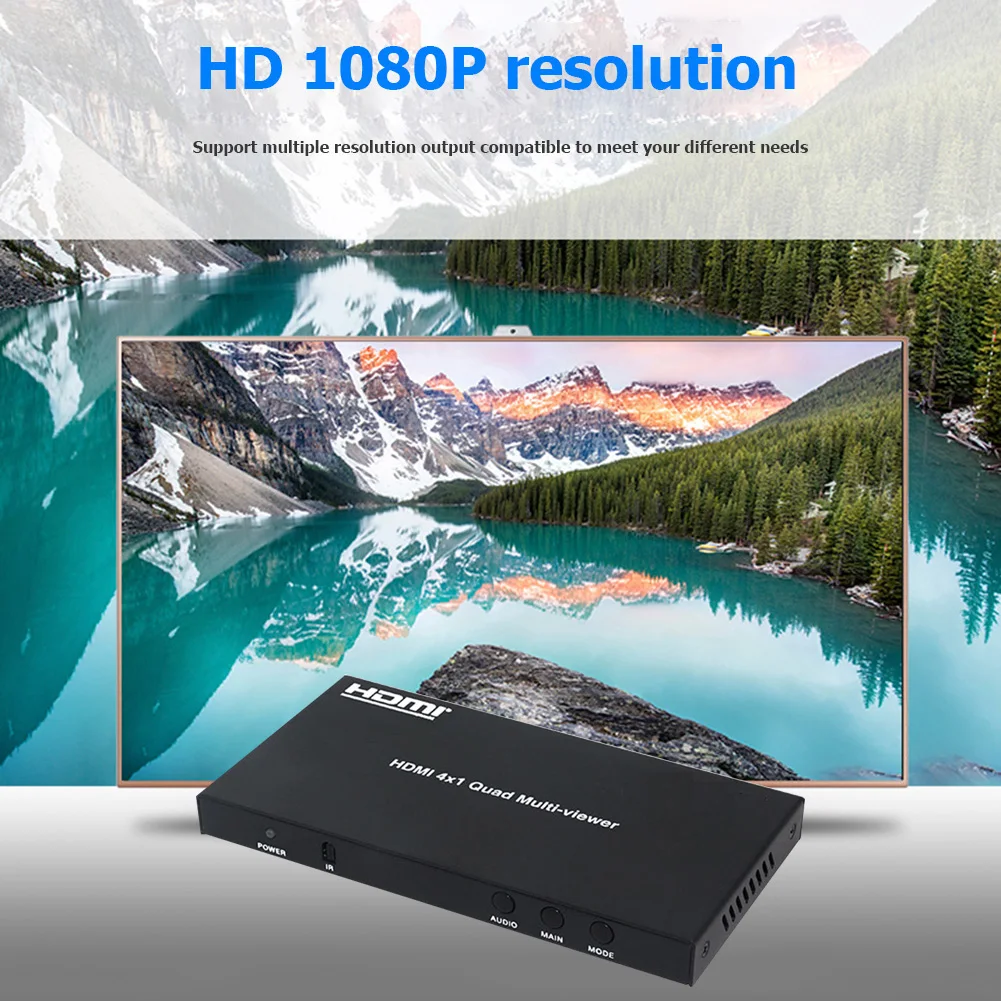 

1080p HDMI Multi Viewers 5 Mode 4 in 1 out Screen Splitter 4x1 Sufficient Enduring Ruggedness HDMI Switchers