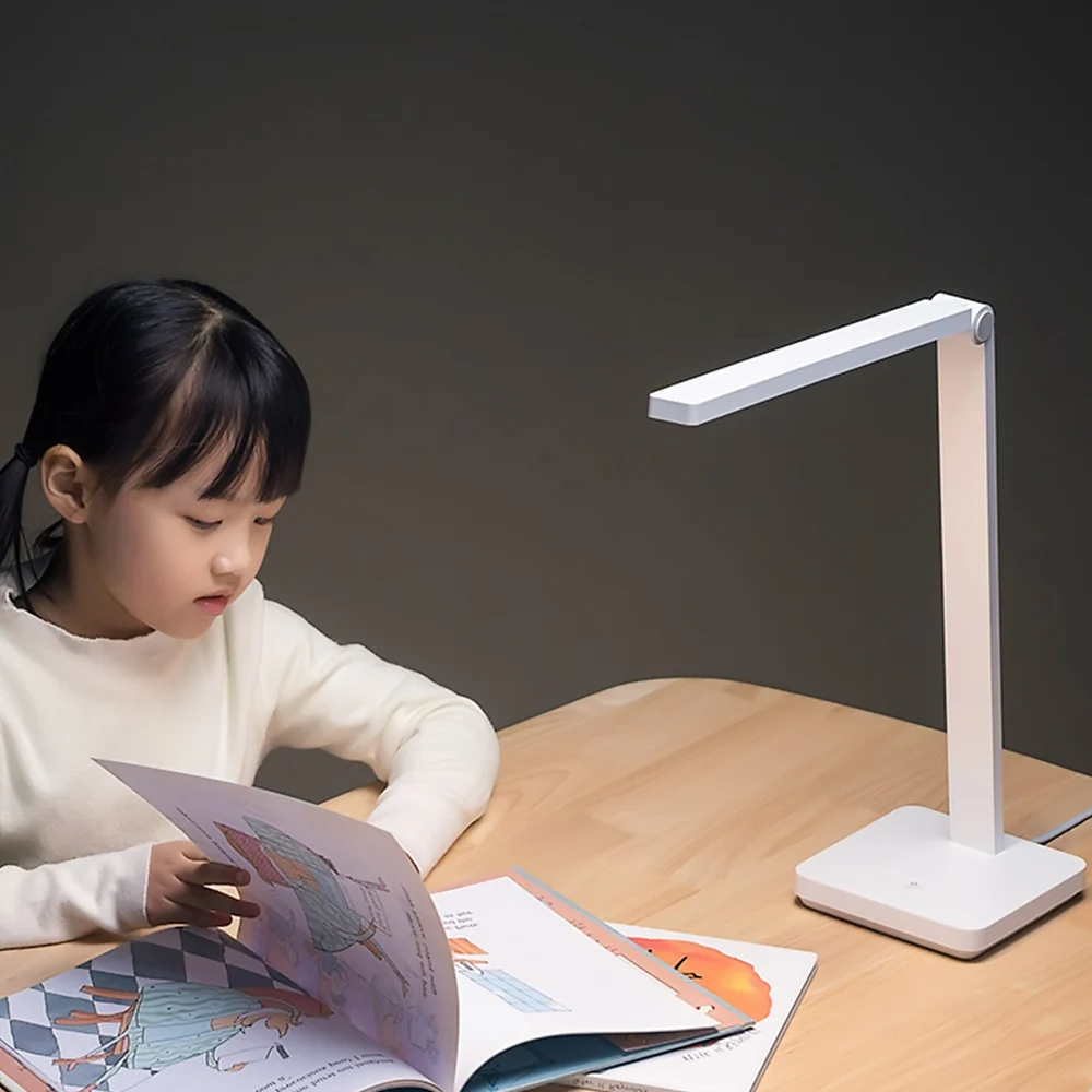 Xiaomi Mijia лампа Lite Регулируемая Настольная Светодиодная три режима освещения без