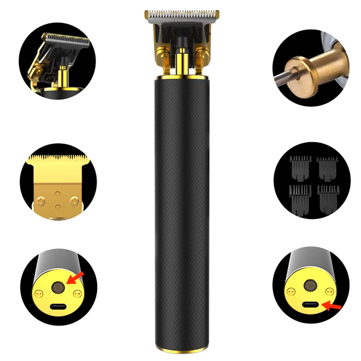 Электрические машинки для стрижки волос с 4 направляющими Аккумуляторный