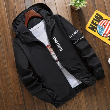 

Men Jackets Autumn Boys Jacket Hooded Outerwear Male Spring Jacket Boy Zipper Jackets M L XL XXL 3XL 4XL