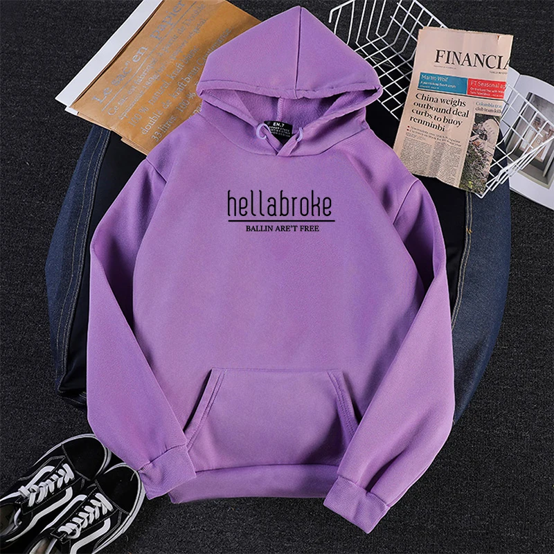 Фиолетовый Hoodies Women Large Size Leisure Letter Print Long Sleeve Hoody Womens Soft Cotton Korean Style Ladies Sweatshirts Poleron - Цвет: Фиолетовый